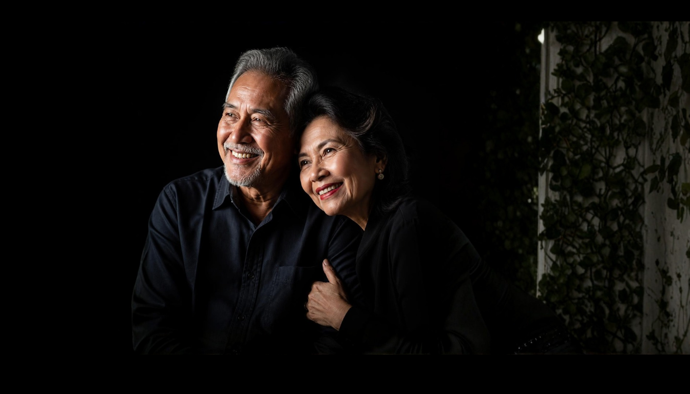 Pasangan suami istri menikmati sarapan bersama dengan penuh kebahagiaan dan energi
